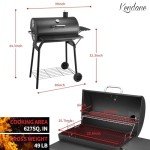 Kendane Large Charcoal Grill with Shelves