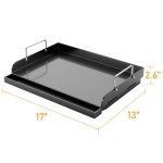 Utheer 17” Nonstick Griddle for Gas & Charcoal Grills