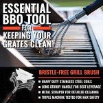 Grillaholics Bristle-Free BBQ Grill Brush with Scraper