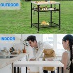 Stainless Steel Outdoor Grill Cart and Pizza Oven