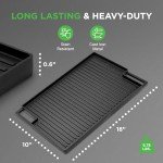 NutriChef 18-Inch Cast Iron Reversible Grill Plate
