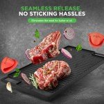 NutriChef 18-Inch Cast Iron Reversible Grill Plate