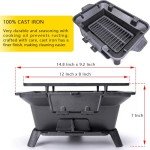 Portable Mini Charcoal Hibachi Grill for Outdoors