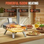 Big Horn Outdoors 12" Dual Fuel Pizza Oven