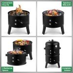 Outvita 17-Inch Charcoal BBQ Smoker and Grill