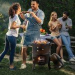 Outvita 17-Inch Charcoal BBQ Smoker and Grill
