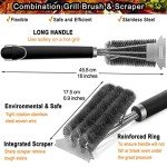 POLIGO 18" Stainless Steel Grill Brush & Scraper