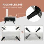 Outsunny Portable Wood-Fired Pizza Oven with Peel
