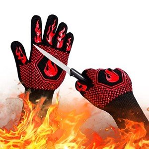 Heat Resistant BBQ Grill Gloves - 1472°F Safe
