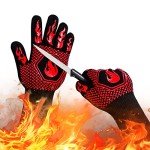 Heat Resistant BBQ Grill Gloves - 1472°F Safe