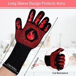 Heat Resistant BBQ Grill Gloves - 1472°F Safe