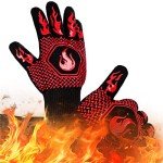 Heat Resistant BBQ Grill Gloves - 1472°F Safe