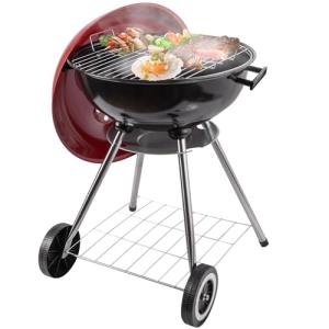 18-Inch Portable Charcoal Grill with Handle & Wheels