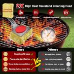 Bristle-Free BBQ Grill Brush with Scraper and Sponges