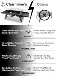 Charmline 14x9 Inch Foldable Charcoal Grill