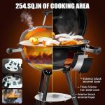 HaSteeL 18-Inch Portable Charcoal Kettle Grill