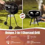 HaSteeL 18-Inch Portable Charcoal Kettle Grill