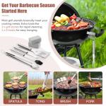 HaSteeL 18-Inch Portable Charcoal Kettle Grill