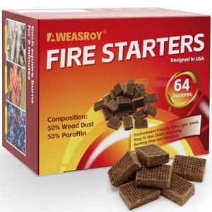 Fire Starter Squares - Odorless, Water-Resistant, BBQ Essential