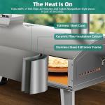 YTIAHOME Dual Fuel Outdoor Pizza Oven with Peel