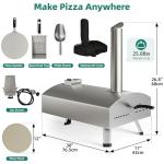 YTIAHOME Dual Fuel Outdoor Pizza Oven with Peel