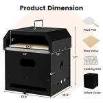 COSTWAY 4-in-1 Outdoor Pizza Oven and Grill