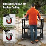 Feasto Movable Outdoor Pizza Oven Prep Table