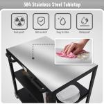 Feasto Movable Outdoor Pizza Oven Prep Table
