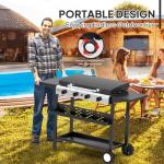 ROVSUN 4 Burner Portable Propane Griddle Grill