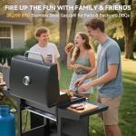 Zvivofla 3-Burner Propane BBQ Grill with Side Burner