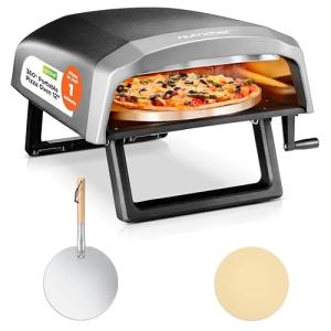 NutriChef Outdoor Pizza Oven with Rotating Stone