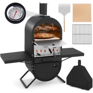 Giantex Wood Fired Outdoor Pizza Oven with Accessories