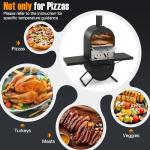 Giantex Wood Fired Outdoor Pizza Oven with Accessories