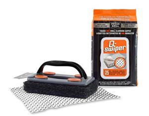 Q-Swiper Grill Cleaner Set: Brush and Wipes