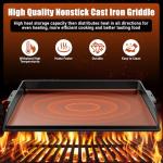 Cast Iron Griddle for Gas Grill and Stovetop