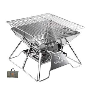 CAMPINGMOON 14-Inch Portable Foldable Camping Grill