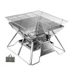 CAMPINGMOON 14-Inch Portable Foldable Camping Grill