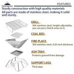 CAMPINGMOON 14-Inch Portable Foldable Camping Grill