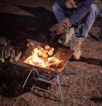 CAMPINGMOON 14-Inch Portable Foldable Camping Grill