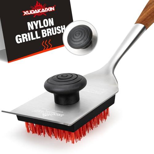 XUDAKAIXIN Dual Grip BBQ Grill Brush and Scraper