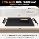 Large Carbon Steel Griddle for Outdoor Grilling