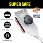 XUDAKAIXIN Dual Grip BBQ Grill Brush and Scraper