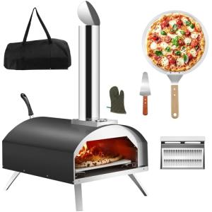 Decofy Portable 12" Wood Fired Pizza Oven