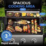 3-Burner Stainless Steel Propane BBQ Grill