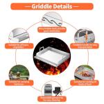 Stainless Steel Griddle for Gas BBQ Grill