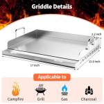 Stainless Steel Griddle for Gas BBQ Grill