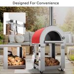 Empava Outdoor Wood Fired Pizza Oven with Wheels
