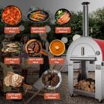 Empava Outdoor Wood Fired Pizza Oven with Wheels