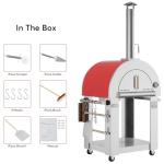Empava Outdoor Wood Fired Pizza Oven with Wheels