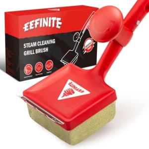 EEFINTIE Steam Grill Cleaner Brush with Scrub Sponge